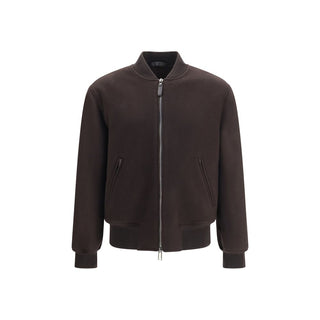 Brown Wool Oves Aries Bomber