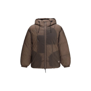 Brown Nylon Full-Length Jacket