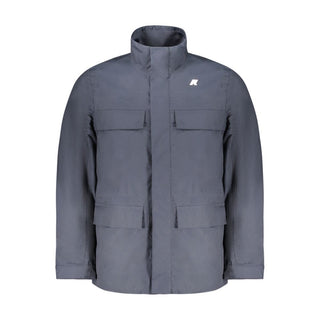 Blue Polyester Men's Jacket