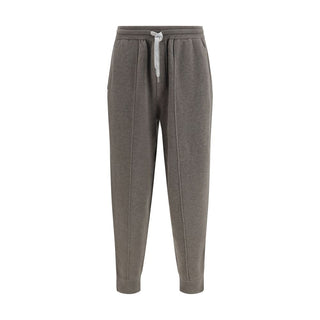 Bicolor Cashmere Athletic Pants