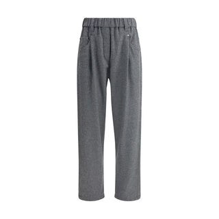 Gray Wool Casual Pants