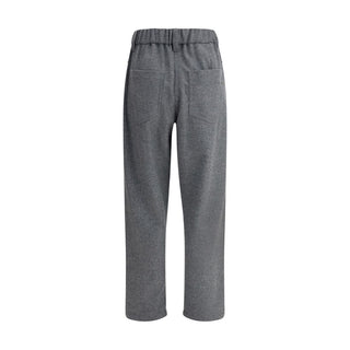 Gray Wool Casual Pants