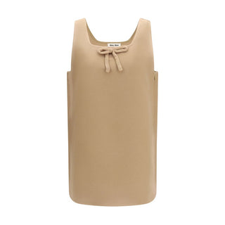 Beige Wool Oves Aries Casual Dress