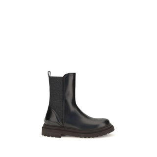 Black Calf Leather Bos Taurus Chelsea Boots
