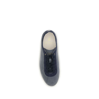 Gray Calf Leather Bos Taurus Low Top Sneakers