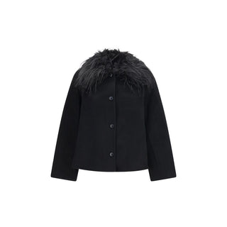 Black Wool Oves Aries Full-Length Jacket