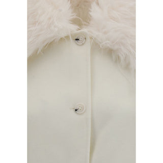 White Wool Oves Aries Full-Length Jacket