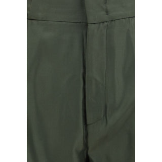 Bicolor Silk Casual Pants