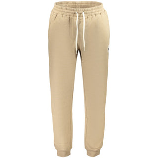 Beige Cotton Mens Trousers