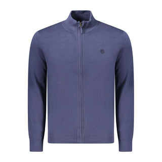 Blue Cotton Men Sweater