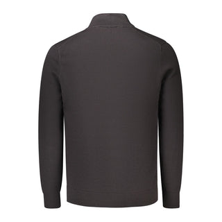 Black Cotton Men's Sweater