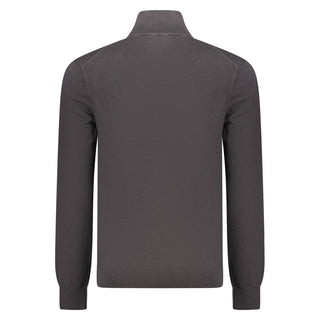 Black Cotton Men's Sweater