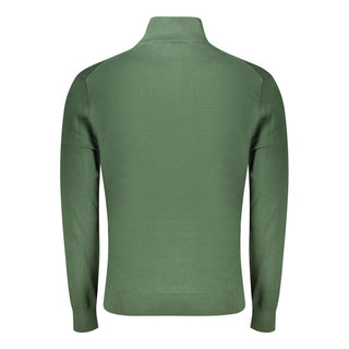 Green Cotton Men's Sweater