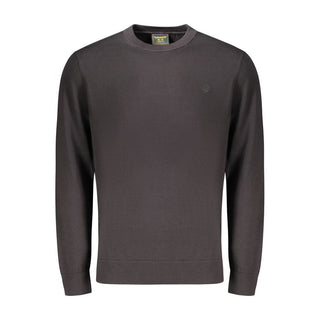 Black Cotton Men's Sweater