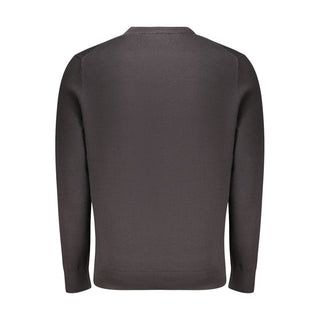 Black Cotton Men's Sweater