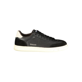 Black Polyurethane Mens Sneaker