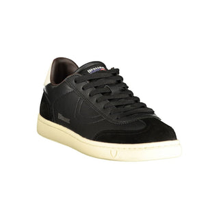 Black Polyurethane Mens Sneaker