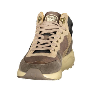 Brown Polyurethane Men's Sneaker