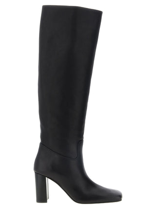 Black Calfskin Over The Knee