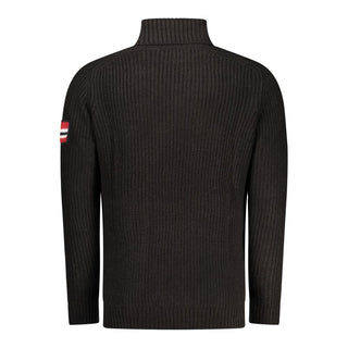 Black Acrylic Men Sweater