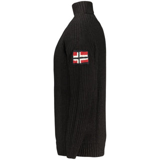 Black Acrylic Men Sweater