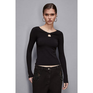Black Viscose Sweatshirt