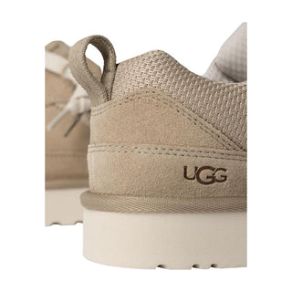 Beige Suede Leather Chunky Sneakers