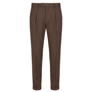 Brown Viscose Men Pants
