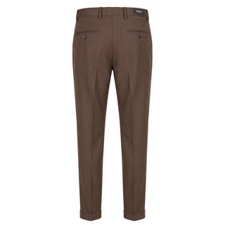 Brown Viscose Men Pants