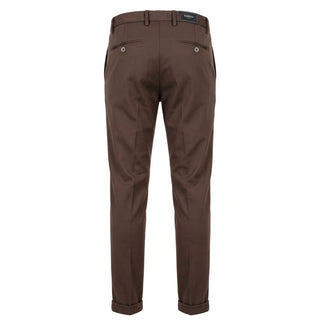 Brown Viscose Men Pants