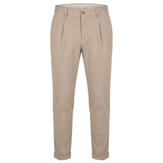 Beige Viscose Men Pants