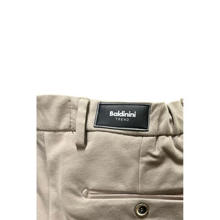 Beige Viscose Men Pants