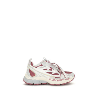 White Fabric Athletic Sneakers