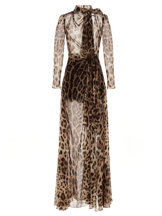 Brown Silk Casual Dress