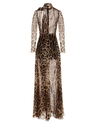 Brown Silk Casual Dress