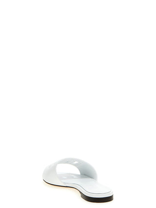 White Calfskin Slides