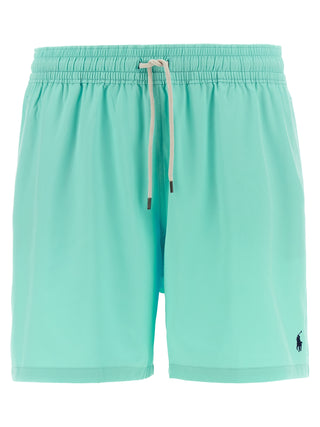 Blue Polyester Shorts