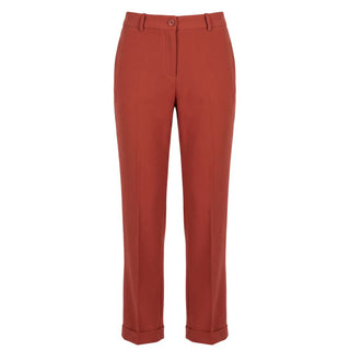 Brown Viscose Women Pant