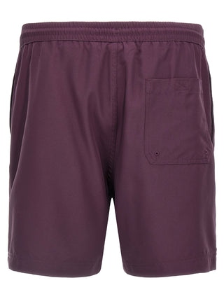 Purple Polyester Shorts