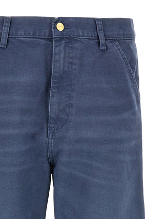 Blue Organic Cotton Casual Pants