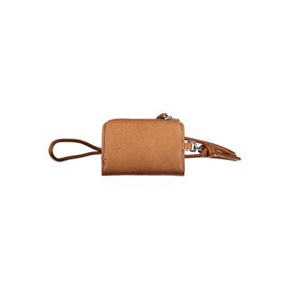 Brown Polyurethane Women's Wallet