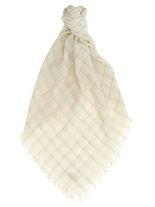 White Wool Foulard