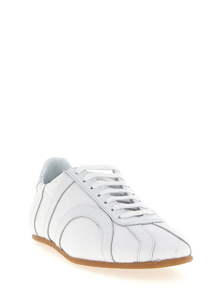 White Recycled Cotton Low Top Sneakers