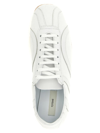 White Recycled Cotton Low Top Sneakers