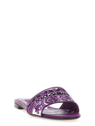 Purple Cotton Slides