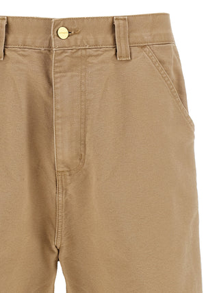 Beige Organic Cotton Casual Pants