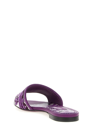 Purple Cotton Slides