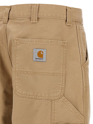 Beige Organic Cotton Casual Pants