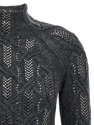 Gray Virgin Wool Cardigan