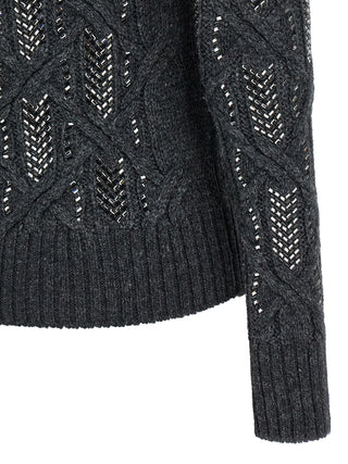 Gray Virgin Wool Cardigan